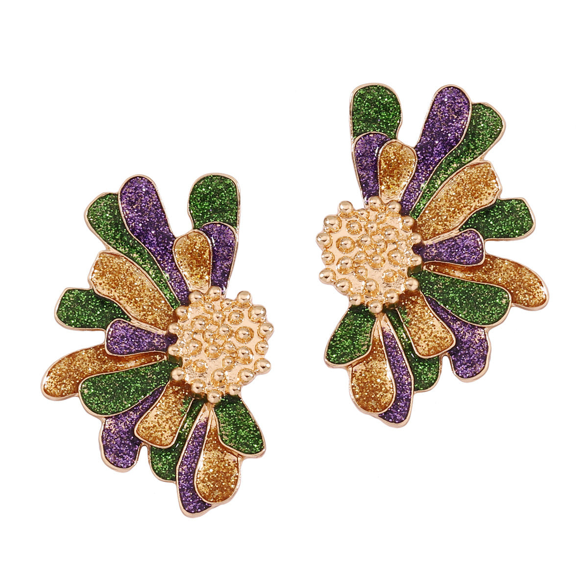 Fiesta Flower Earrings with Jubilant Colors