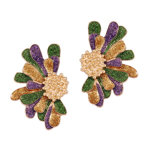 Fiesta Flower Earrings with Jubilant Colors