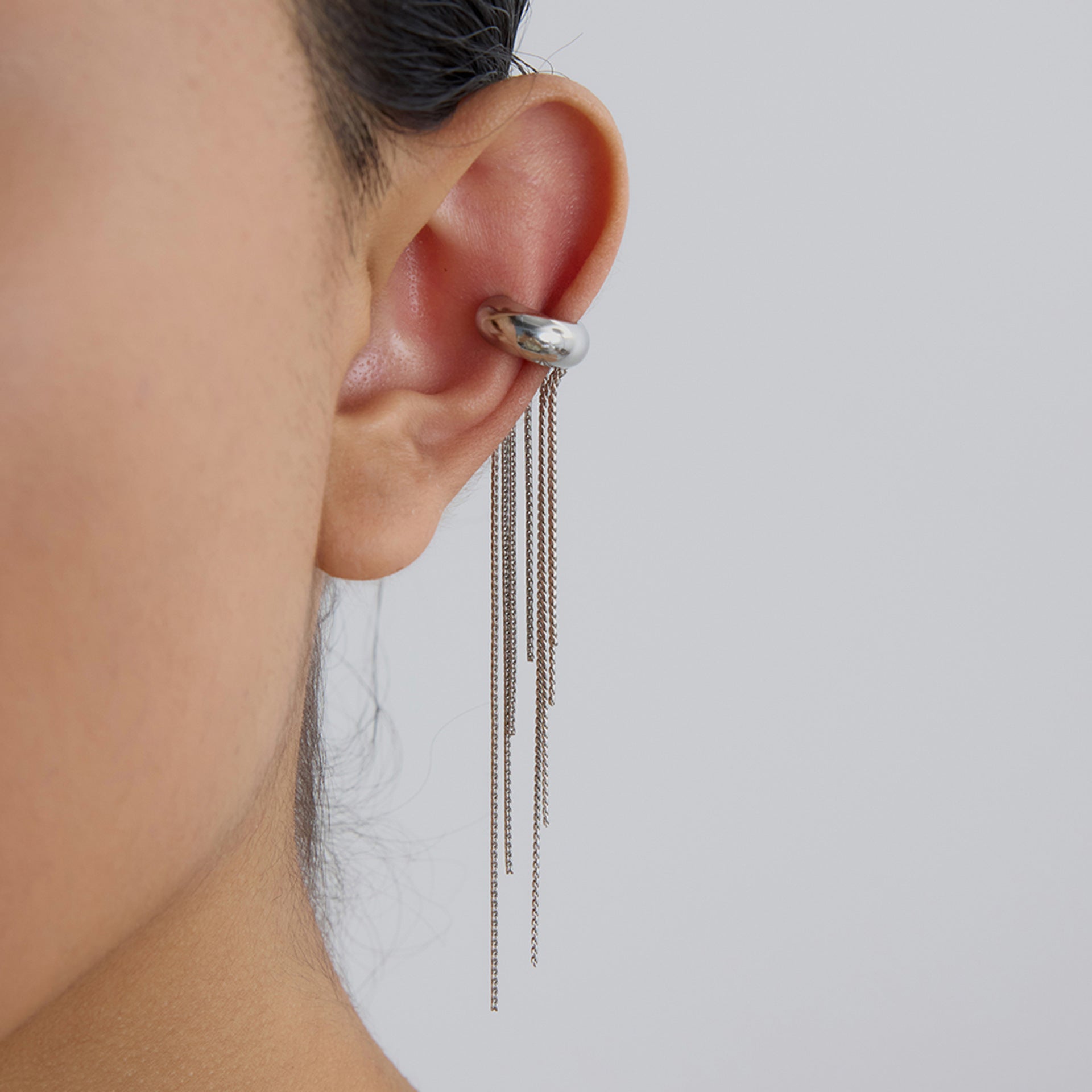 Premium Titanium Steel Tassel Ear Cuff