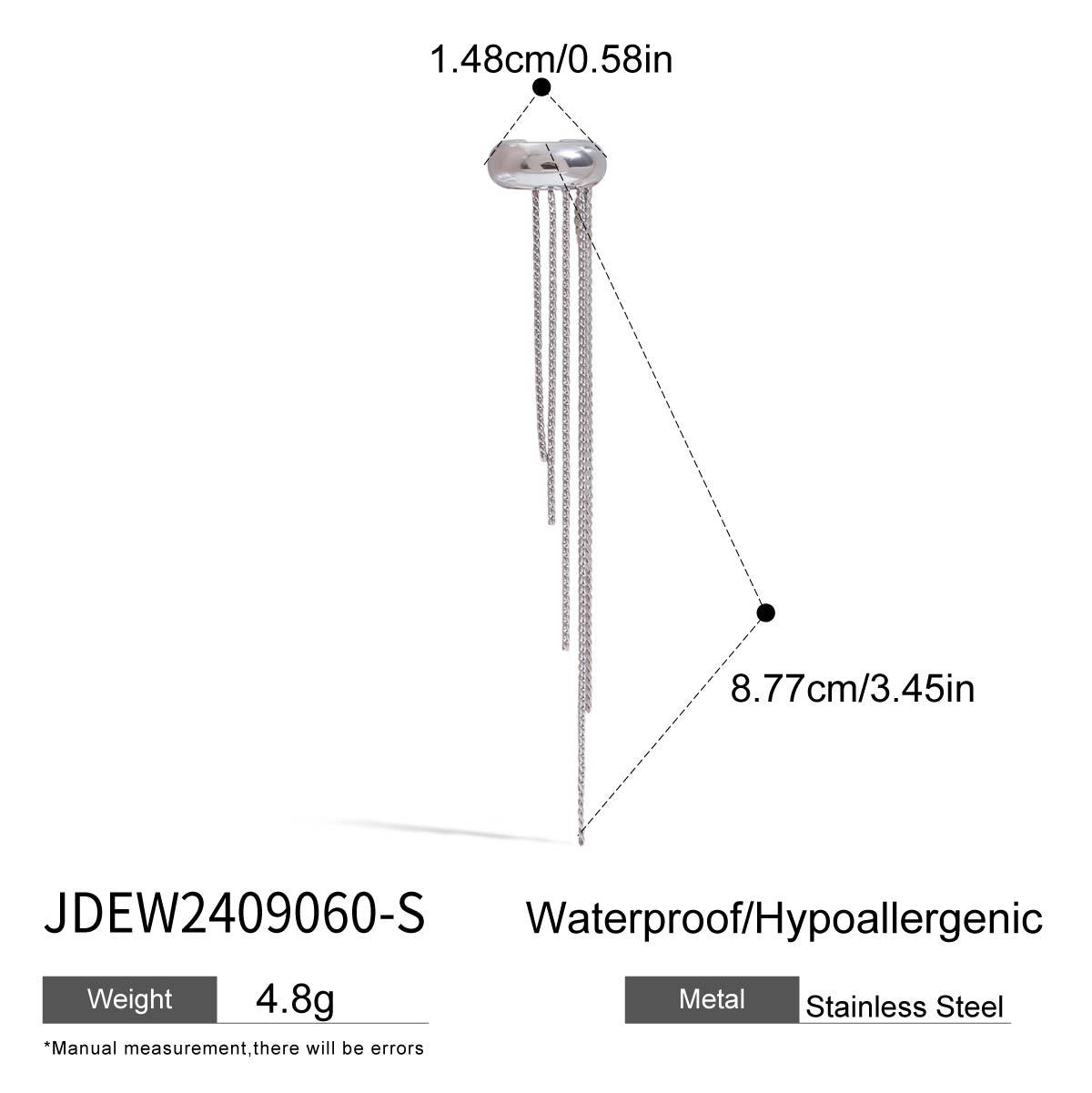 Premium Titanium Steel Tassel Ear Cuff