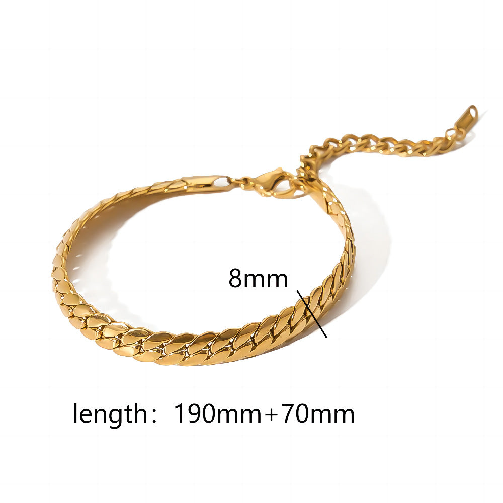 Titanium Steel Series Bracelet – INS Style Twisted Design