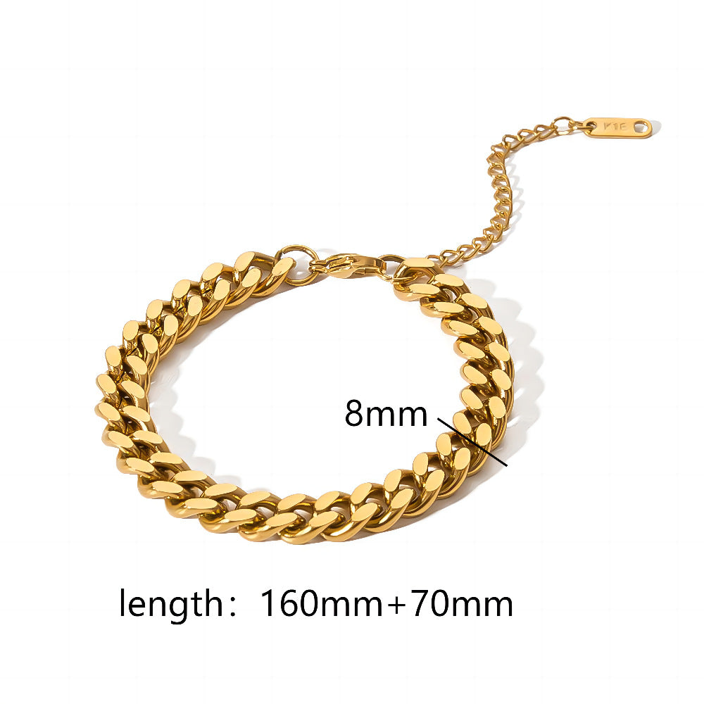 Titanium Steel Series Bracelet – INS Style Twisted Design