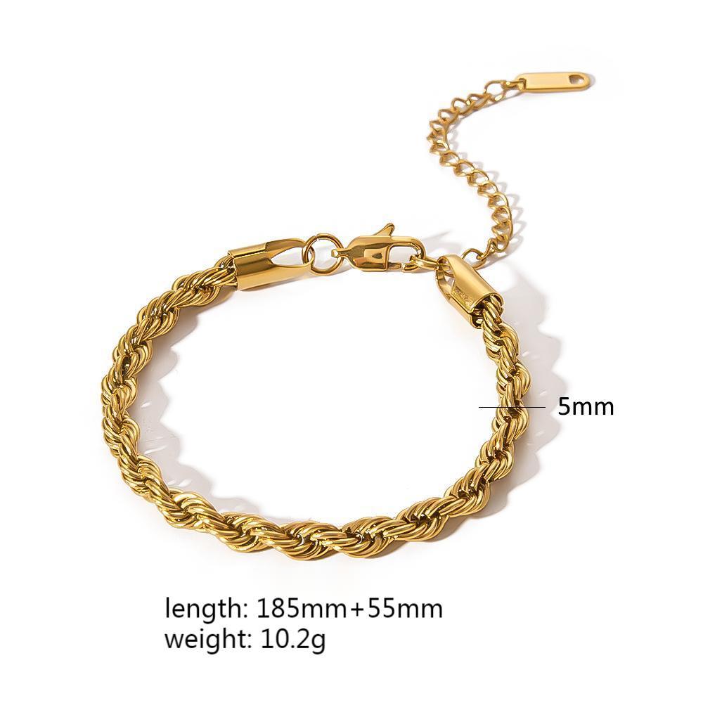 Titanium Steel Series Bracelet – INS Style Twisted Design