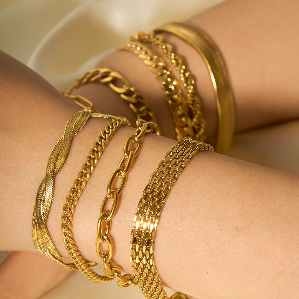 Titanium Steel Series Bracelet – INS Style Twisted Design