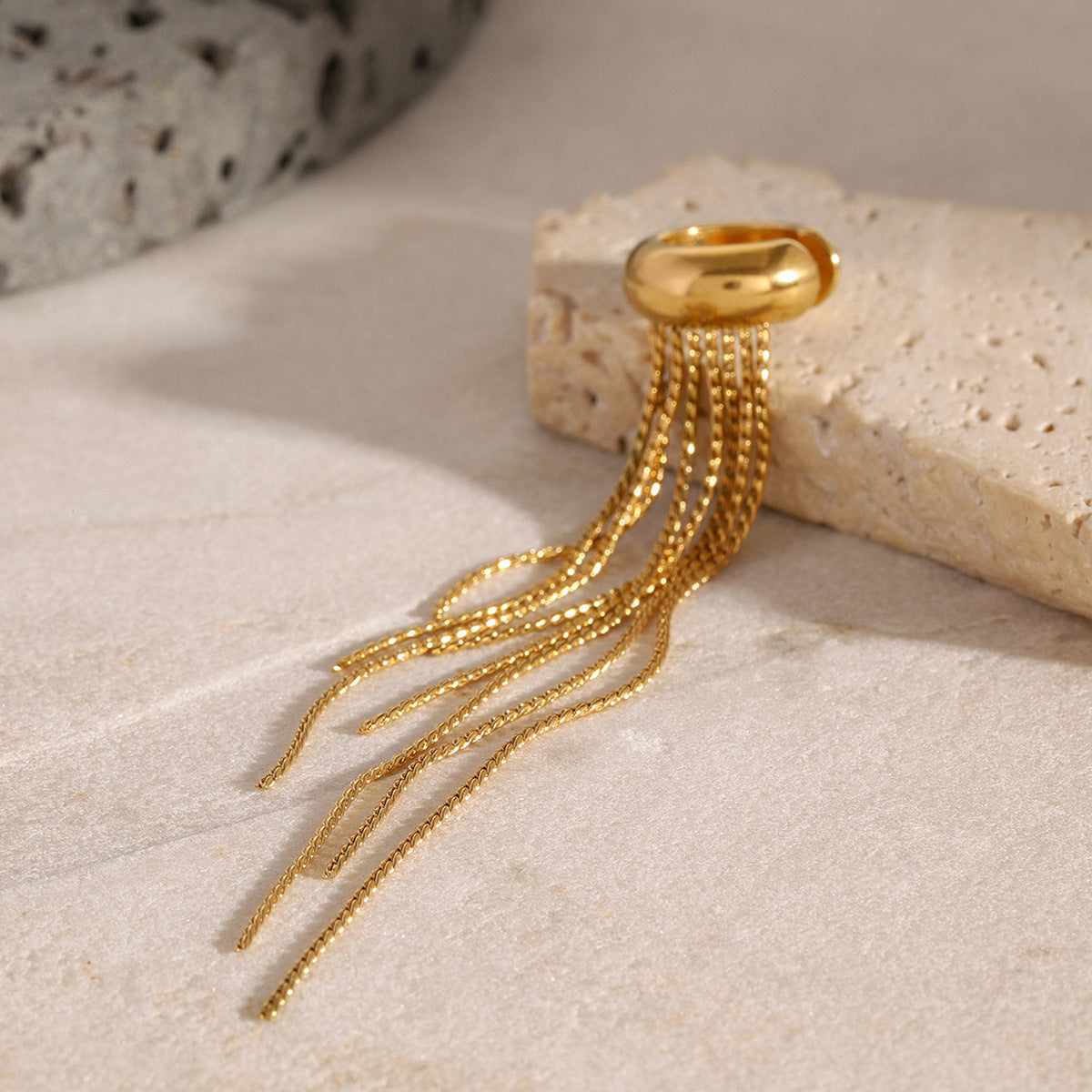 Premium Titanium Steel Tassel Ear Cuff