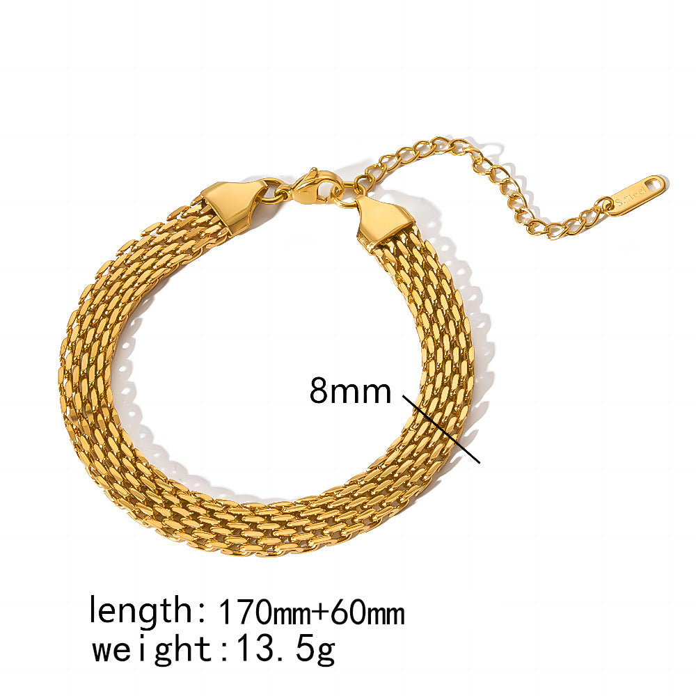 Titanium Steel Series Bracelet – INS Style Twisted Design