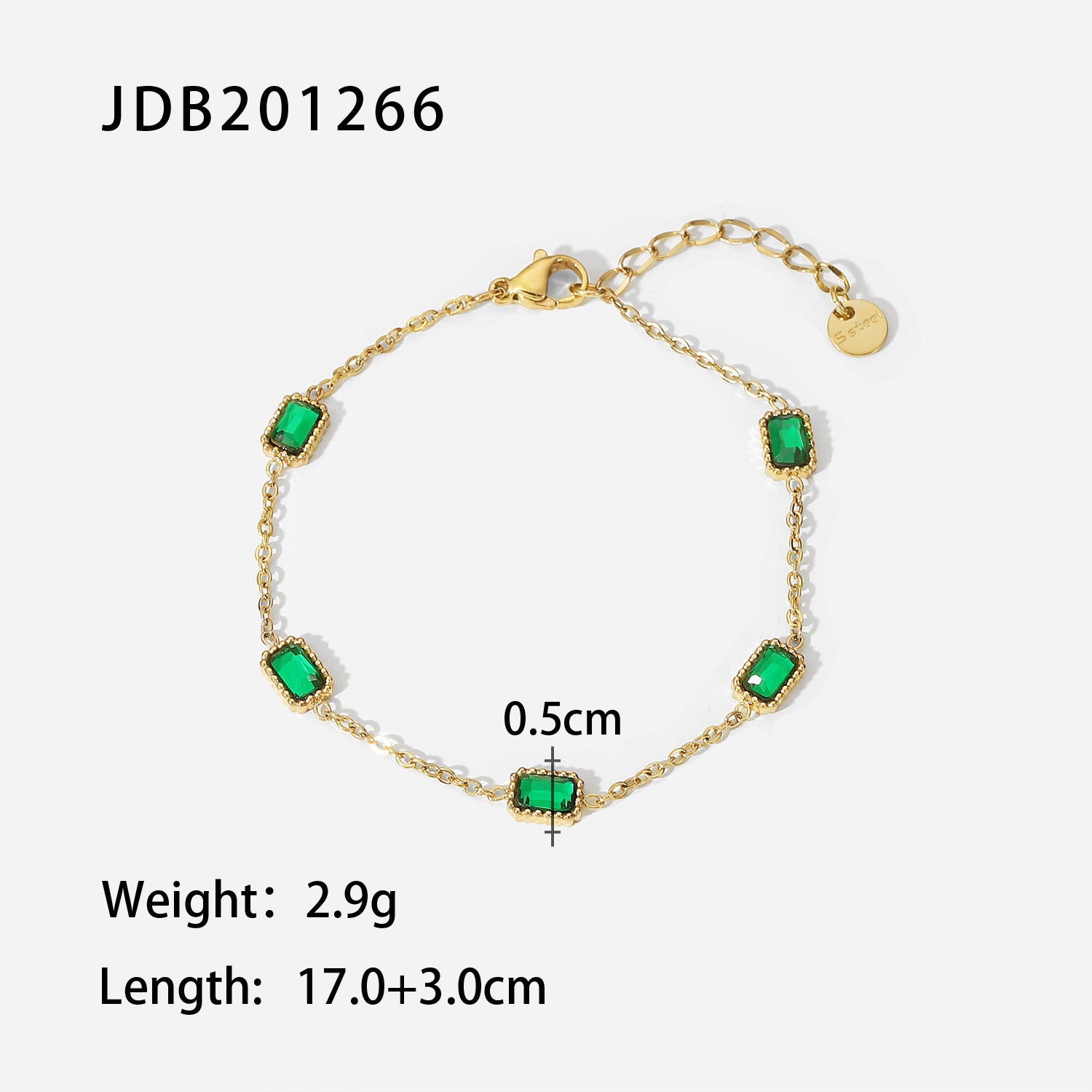 French Titanium Steel Series Zircon Bracelet
