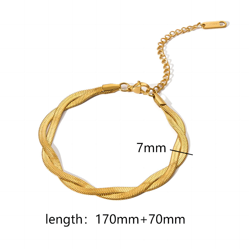 Titanium Steel Series Bracelet – INS Style Twisted Design