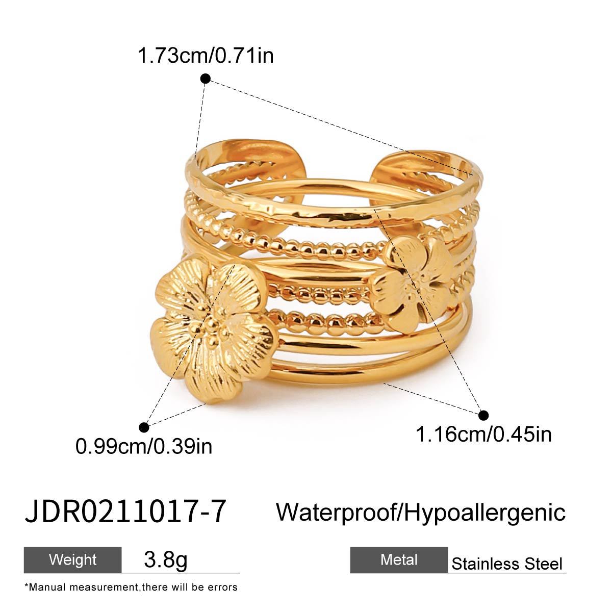 Titanium Steel Stackable Rings Set
