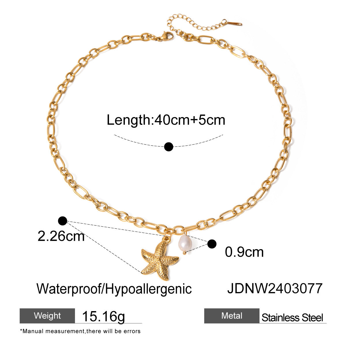 Titanium Steel Series Ocean Shell Pearl Combination Luxury High-end Style