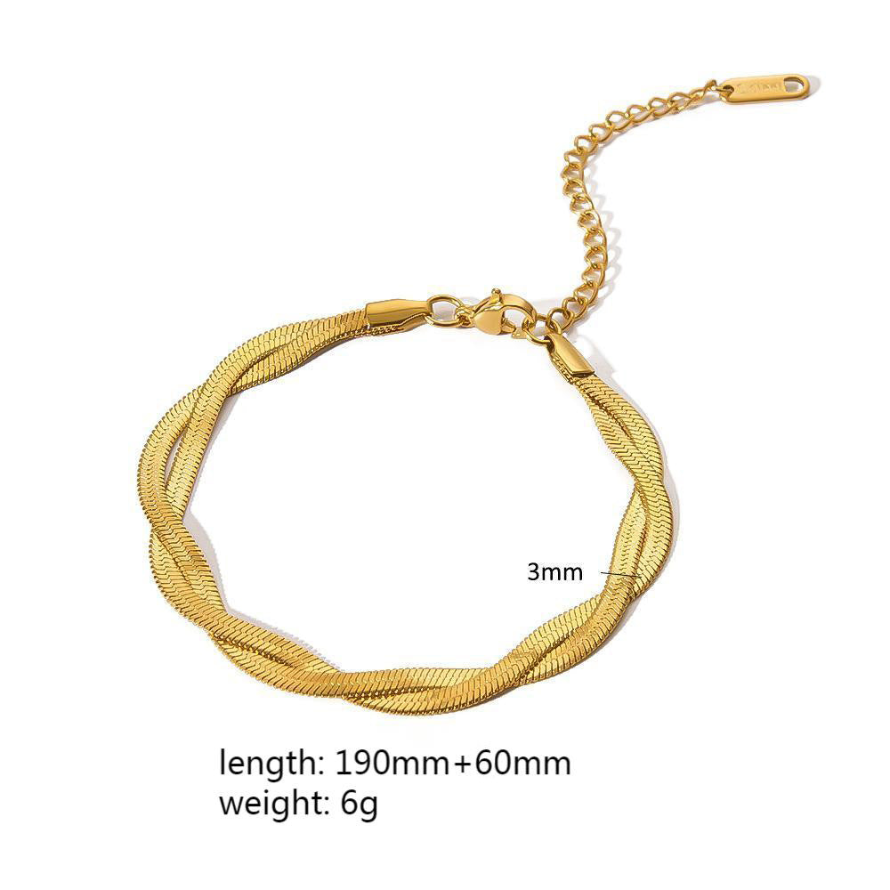 Titanium Steel Series Bracelet – INS Style Twisted Design