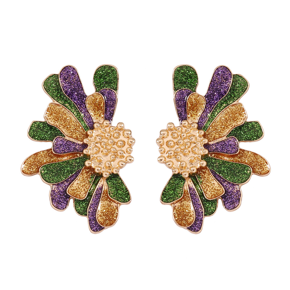 Fiesta Flower Earrings with Jubilant Colors