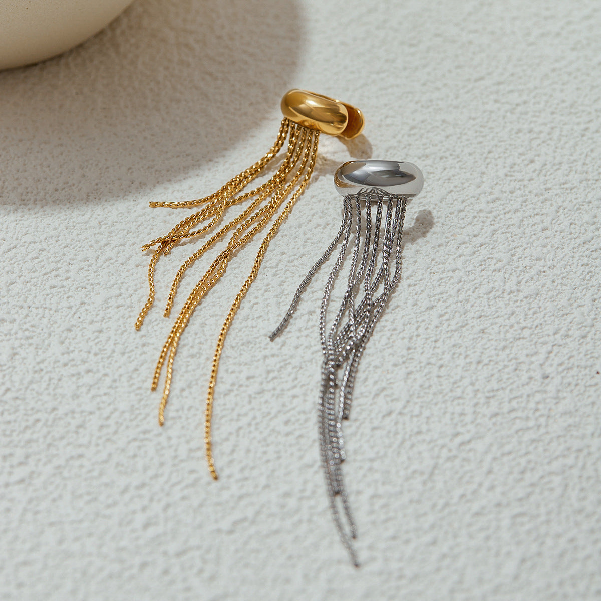 Premium Titanium Steel Tassel Ear Cuff