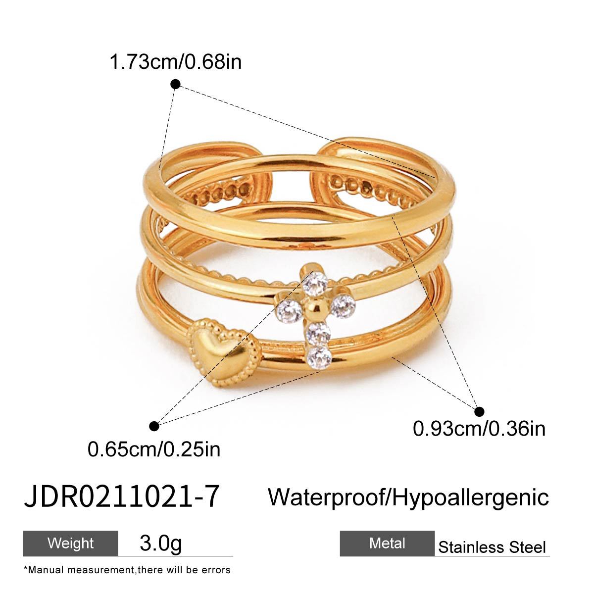 Titanium Steel Stackable Rings Set