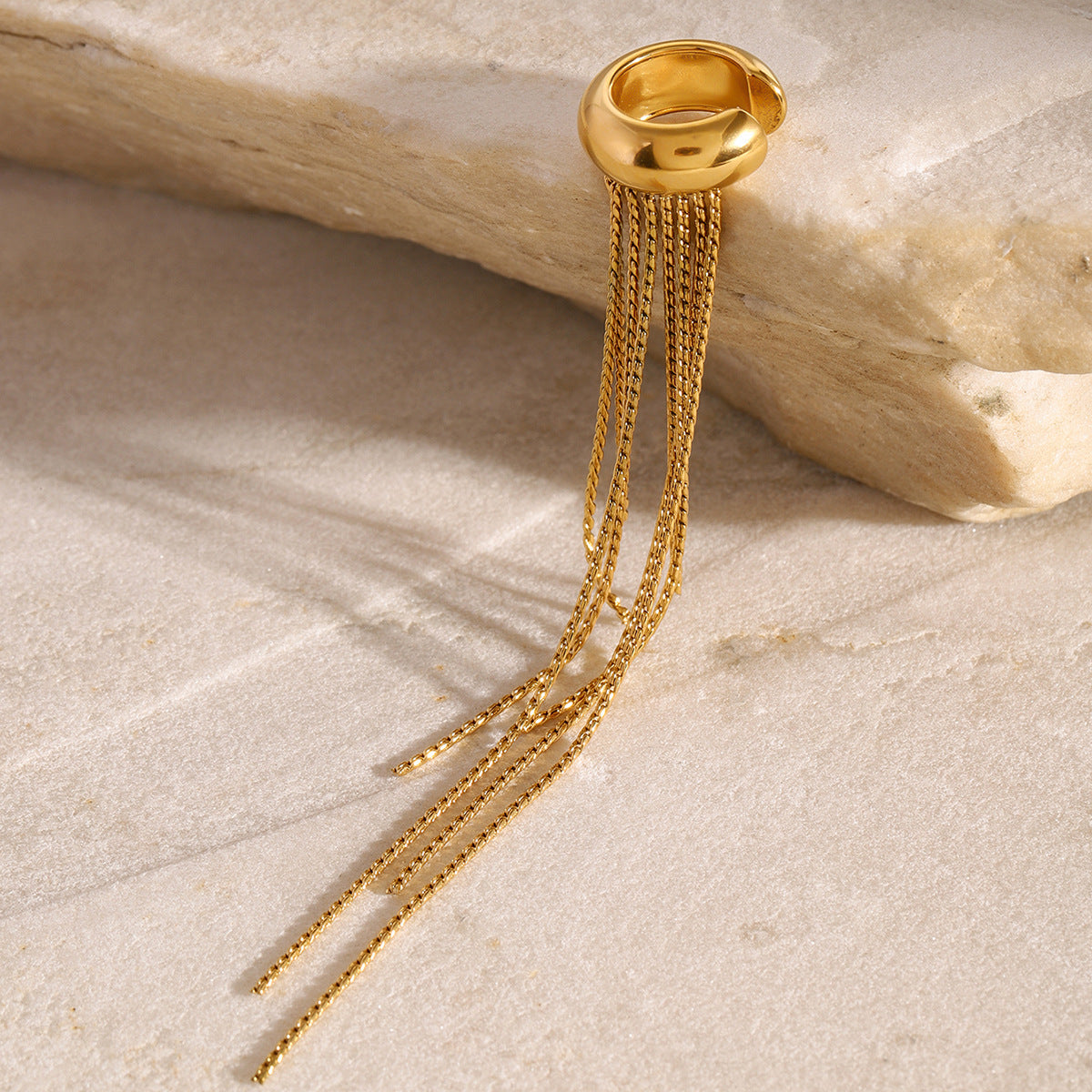 Premium Titanium Steel Tassel Ear Cuff